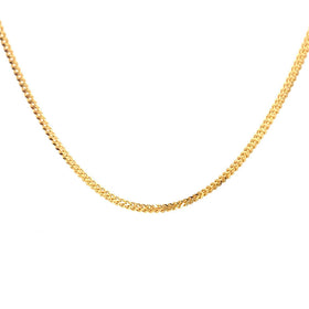 22K Gold 18 Inches Dainty Foxtail Chain