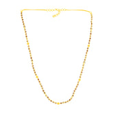 22K Gold Red and White Meena Kari Necklace