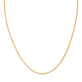 16'' Yellow Gold Fancy Chain 2MM