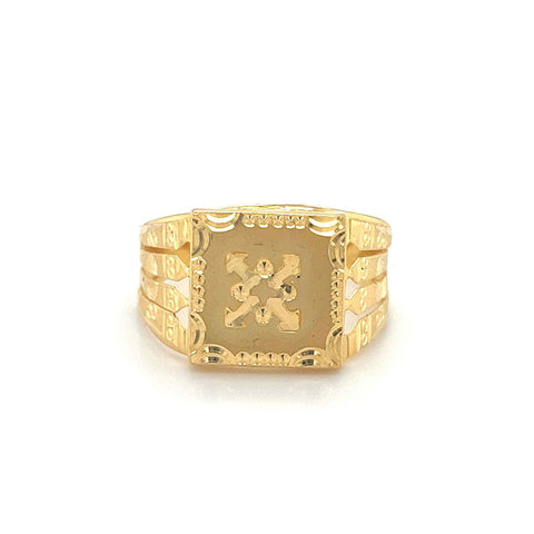 Mens' 22K Gold Detailed Ring