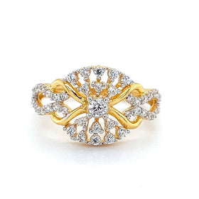 22K Gold Showstopping CZ Ring