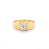 22K Gold CZ Pinky Ring