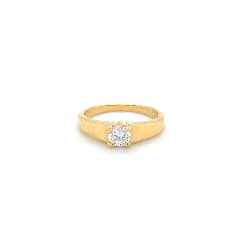 22K Gold CZ Baby Ring