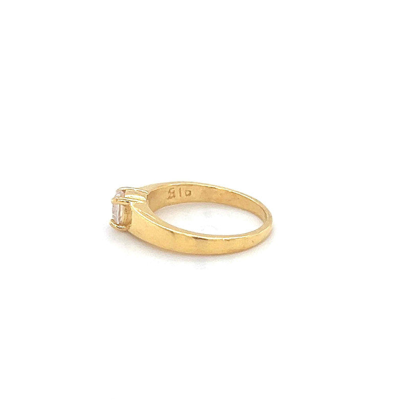 22K Gold CZ Baby Ring