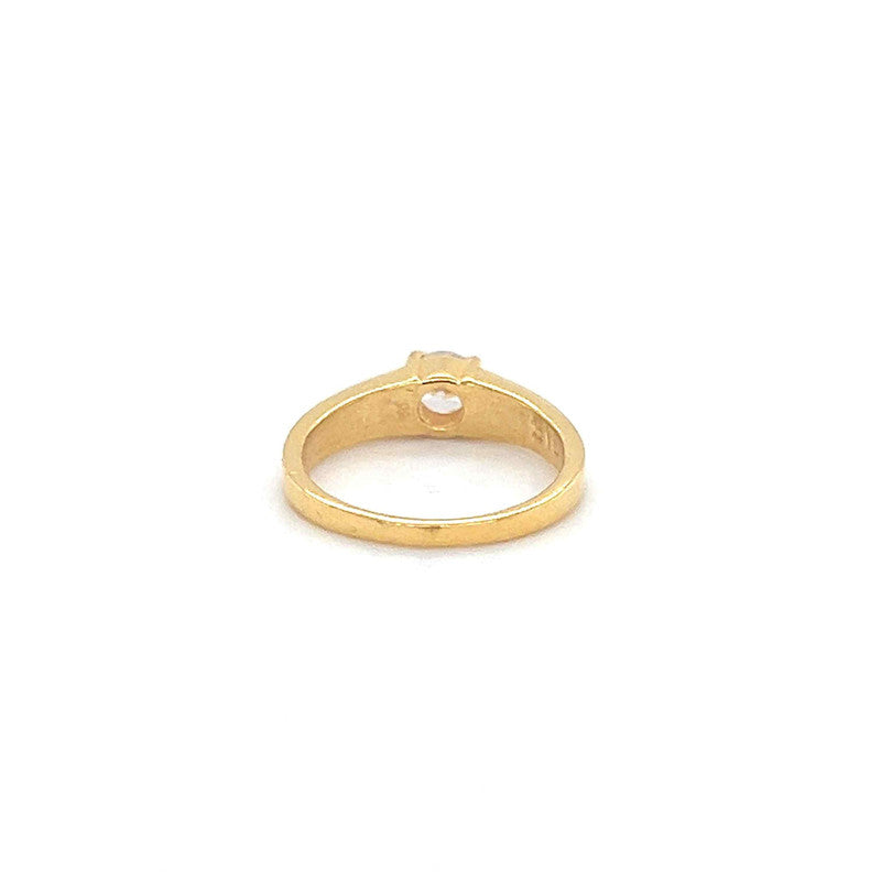 22K Gold CZ Baby Ring