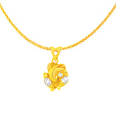 22k Two Toned Ganesh Abstract Pendant