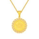 22K Gold Allah Caligraphy Script Pendant