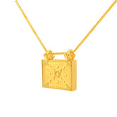 22K Gold Box Style Locket Taweez Pendant