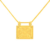 22K Gold Box Style Locket Taweez Pendant