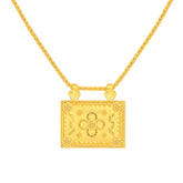 22K Gold Box Locket Taweez Pendant