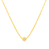 22K Yellow Cubic Zirconia Ball Pendant with gold weight of 0.88g