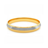 Men's 22K Gold Two-Tone Laser-Cut Domed Kada
