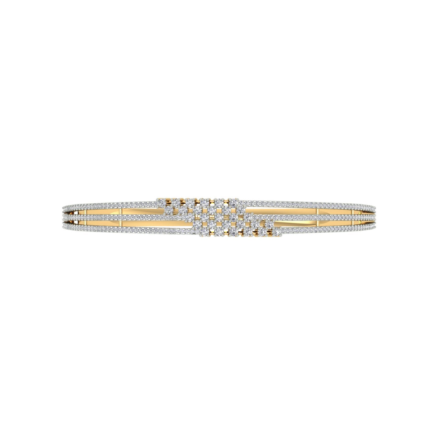 18k Yellow Gold and Diamond Oval measuring 3mm thickness x 56.6mm width with total gold of 16.41g