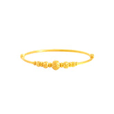 22k Yellow Gold Graduated Ball-Bead Bracelet measuring 2.4mm thickness x 2 inch length