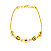 22K Gold Colorful Meena Kari Bracelet