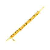 22K Gold Flat Meena Kari Bracelet
