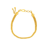 22K Gold Flat Woven Bracelet