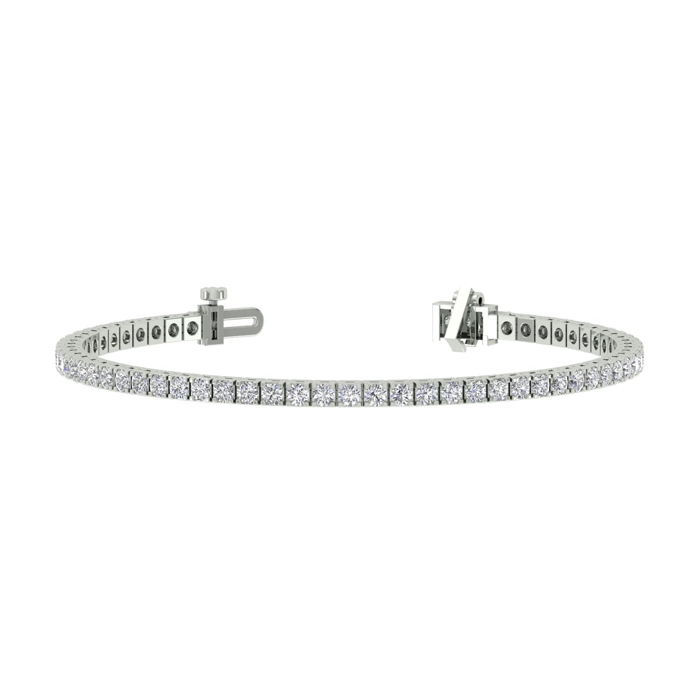 18k White Gold and Diamond Tennis measuring 7 inches length and total gold weight of 12.42g