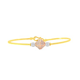22K Three Tone Gold Ball-Bead Bracelet measuring 9mm thickness x 2.2inch length