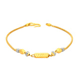 22K Yellow Gold Two-Tone Fancy Cocktail Bracelets measuring 7 inch length