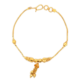 22k Yellow Gold Pristine Charm Ball-Bead Bracelet measuring 5mm thickness x 7 inch length