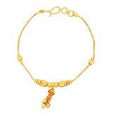 22k Yellow Gold Pristine Charm Ball-Bead Bracelet measuring 5mm thickness x 7 inch length