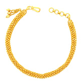 22k Yellow Gold Charm Chain Bracelet measuring 5mm thickness x 7.5 inch length