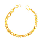22K Yellow Gold Layered Ball-Bead Bracelets measuring 7 inch length