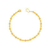 22K Yellow Gold Ball-Bead Bracelets measuring 7.25 inch length