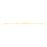 22K Yellow Gold Ball-Bead Bracelets measuring 2.6mm thickness x 7.5 inch length