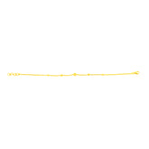 22K Yellow Gold Ball-Bead Bracelet measuring 1mm thickness x 7 inch length