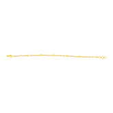 22K Yellow Gold Pearl-Bead Bracelet measuring 3mm thickness x 7.5 inch length