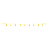 22K Yellow Gold Heart Charm Bracelet measuring 0.81mm thickness x 7.5 inch length