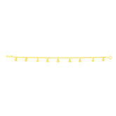 22K Yellow Gold Oval Charm Bracelet measuring 0.8mm thickness x 7.5 inch length