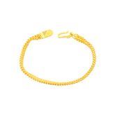 22K Yellow Gold Fancy Men's Bracelets measuring 3.6mm thickness x 8.5 inch length