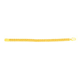22K Yellow Gold Fancy Men's Bracelet measuring 4mm thickness x 8.7 inch length