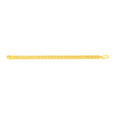 22K Yellow Gold Fancy Men's Bracelet measuring 2mm thickness x 9.1 inch length