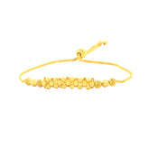 22K Yellow Gold Adjustable Fancy Bracelet measuring 6mm thickness