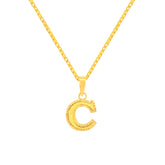 22K Yellow Gold Initial Initial C Pendant with gold weight of 0.72g