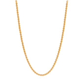 22K Gold 24 Inches Solid Rope Chain
