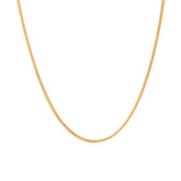 22k Yellow Gold Round Fox Chain measuring 2mm width x 20 inch length