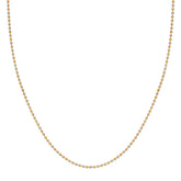 22'' Two Tone Gold Textured Bead Chain 1.92MM