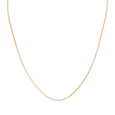 16'' Ball Bead Two Tone Gold 1.5MM