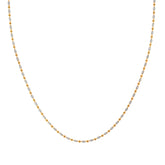 16'' Ball Bead Two Tone Gold 2MM