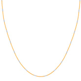 22k Two Tone Gold Fancy Fox Chain measuring 1.5mm width x 16 inch length