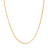 22k Yellow Gold Round Fox Chain measuring 2mm width x 18 inch length