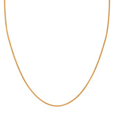 22k Yellow Gold Round Fox Chain measuring 1.5mm width x 14 inch length