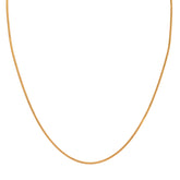 22k Yellow Gold Round Fox Chain measuring 1.5mm width x 18 inch length