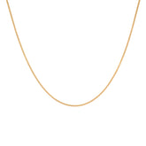 22k Yellow Gold Fox Chain measuring 1mm width x 16 in length