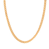 22k Yellow Gold Diamond Cut Cuban Link Chain measuring 7mm width x 24 inch length